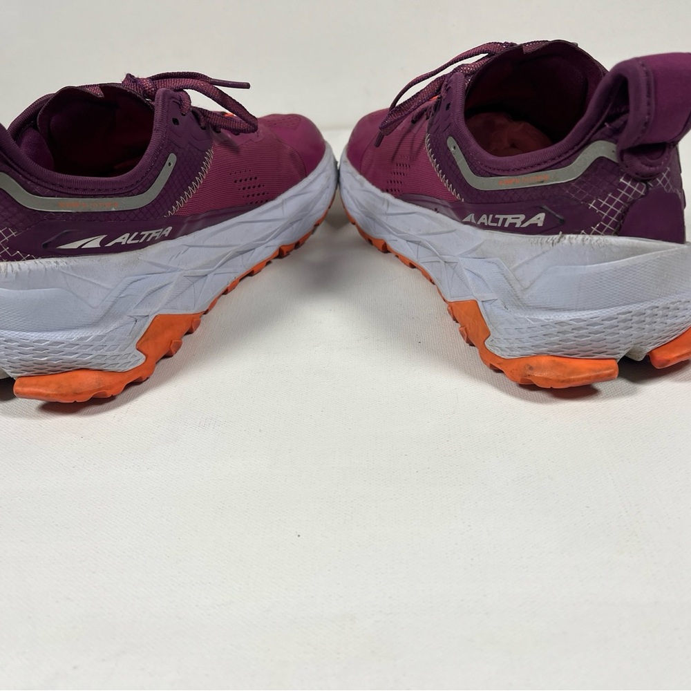SOLD Altra Women's Olympus 5 Running Shoes Vibram Trail Run Purple Orange Size 8 - Picture 10 of 14